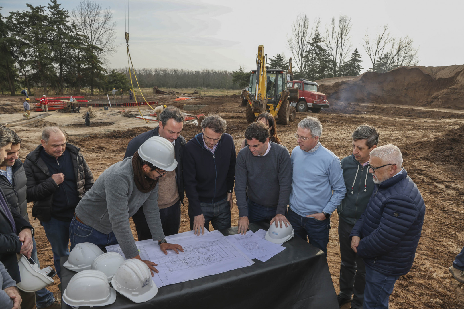 En San Antonio de Areco Katopodis recorrió las obras de la Planta de