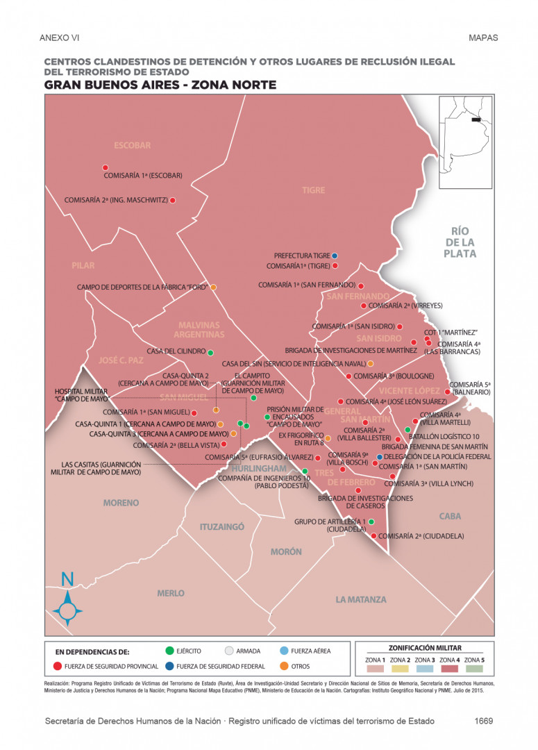 Mapas De Centros Clandestinos De Detención Ccd Y Hechos Represivos Argentinagobar 8141