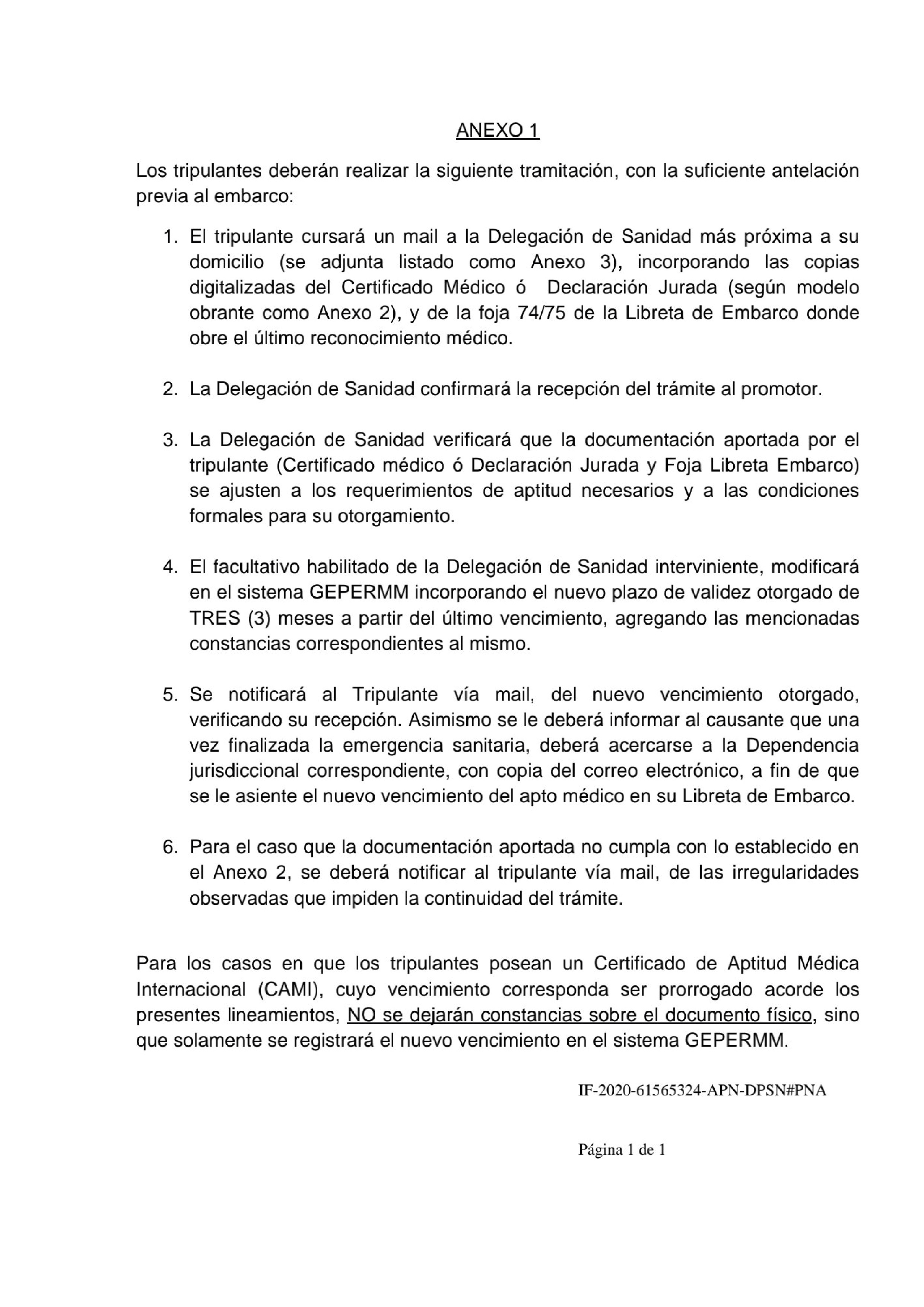 Se extiende validez de reconocimientos médicos Argentina gob ar