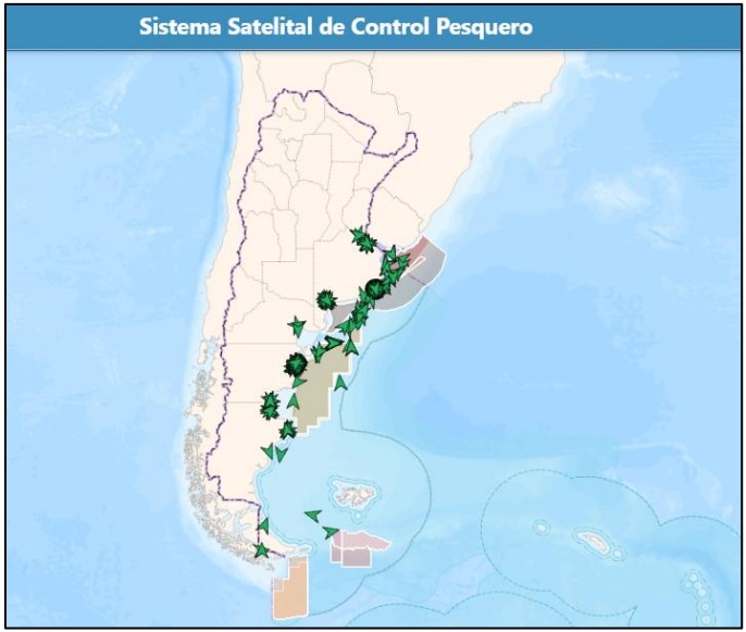 Posicionamiento de la flota pesquera nacional correspondiente al día 12 de diciembre de 2025. Imagen2