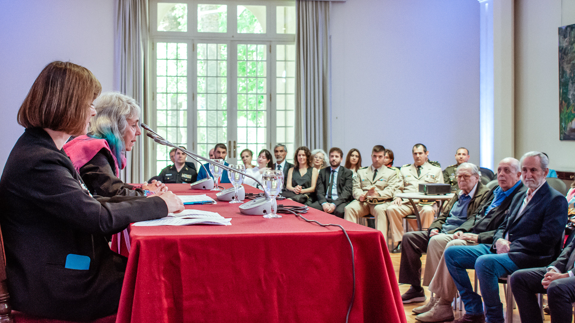 Claudia Cabouli, directora Nacional de Bienes y Sitios Culturales, y Maria Emilia Pía Poroli, de la Dirección de Organismos Internacionales del ministerio de Relaciones exteriores, estuvieron al frente del acto de celebración.