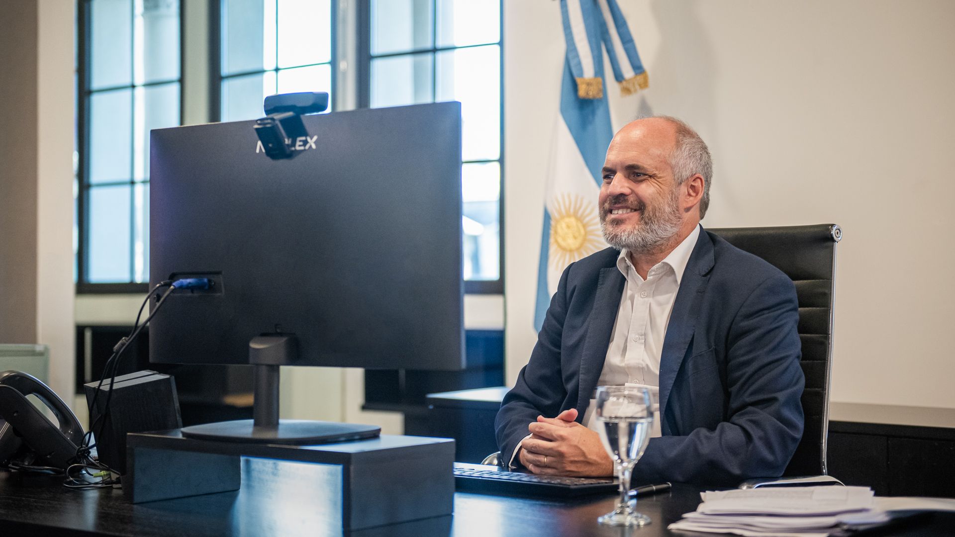 Otero, como co-coordinador del GTCD, presentó desde Buenos Aires los avances en el desarrollo de los proyectos de cooperación.