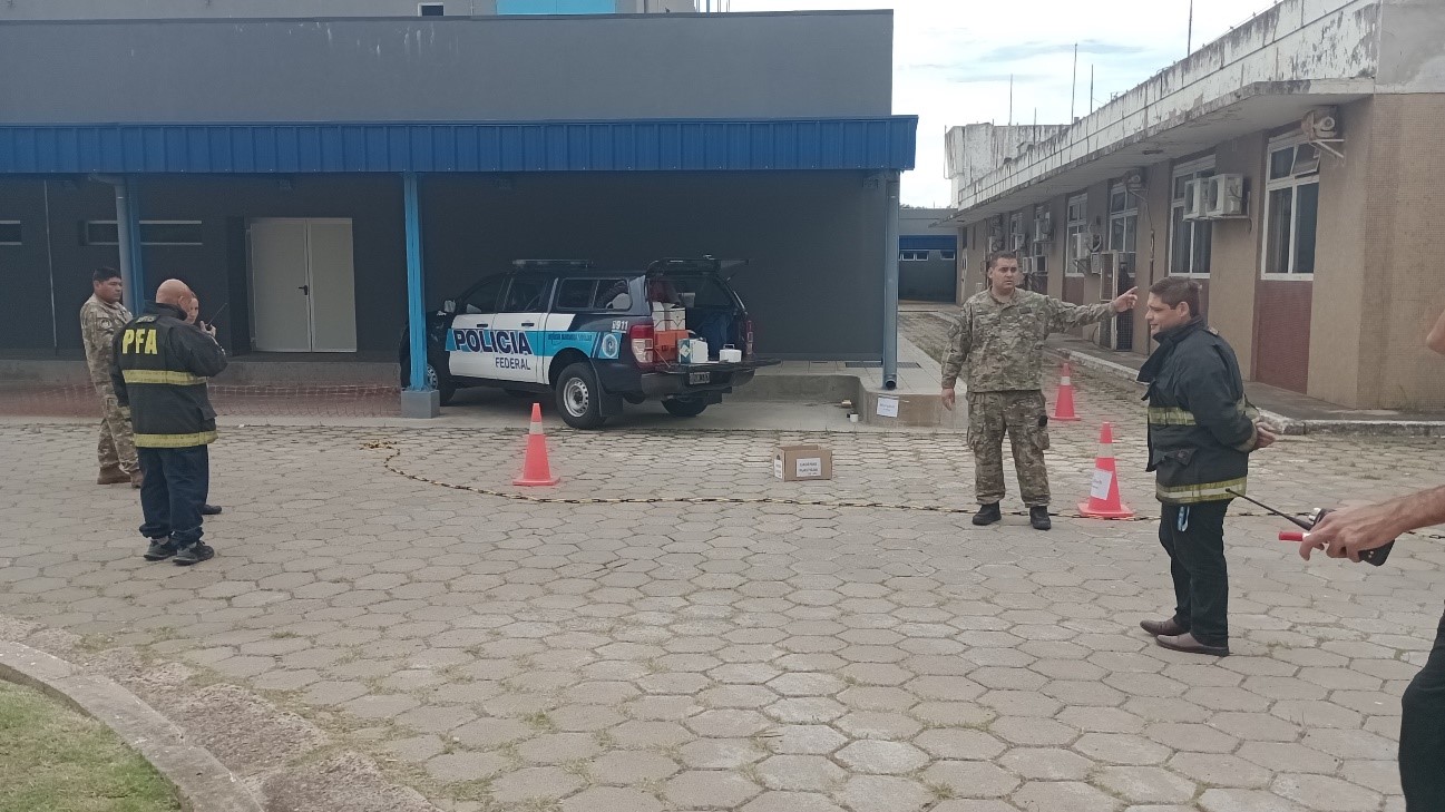 Ejercicio de respuesta a un eventual accidente de tránsito que involucre material radiactivo