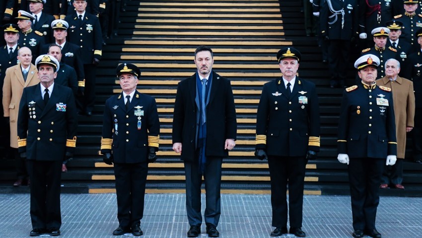 The ceremony for Could 25 was held on the Ministry of Protection