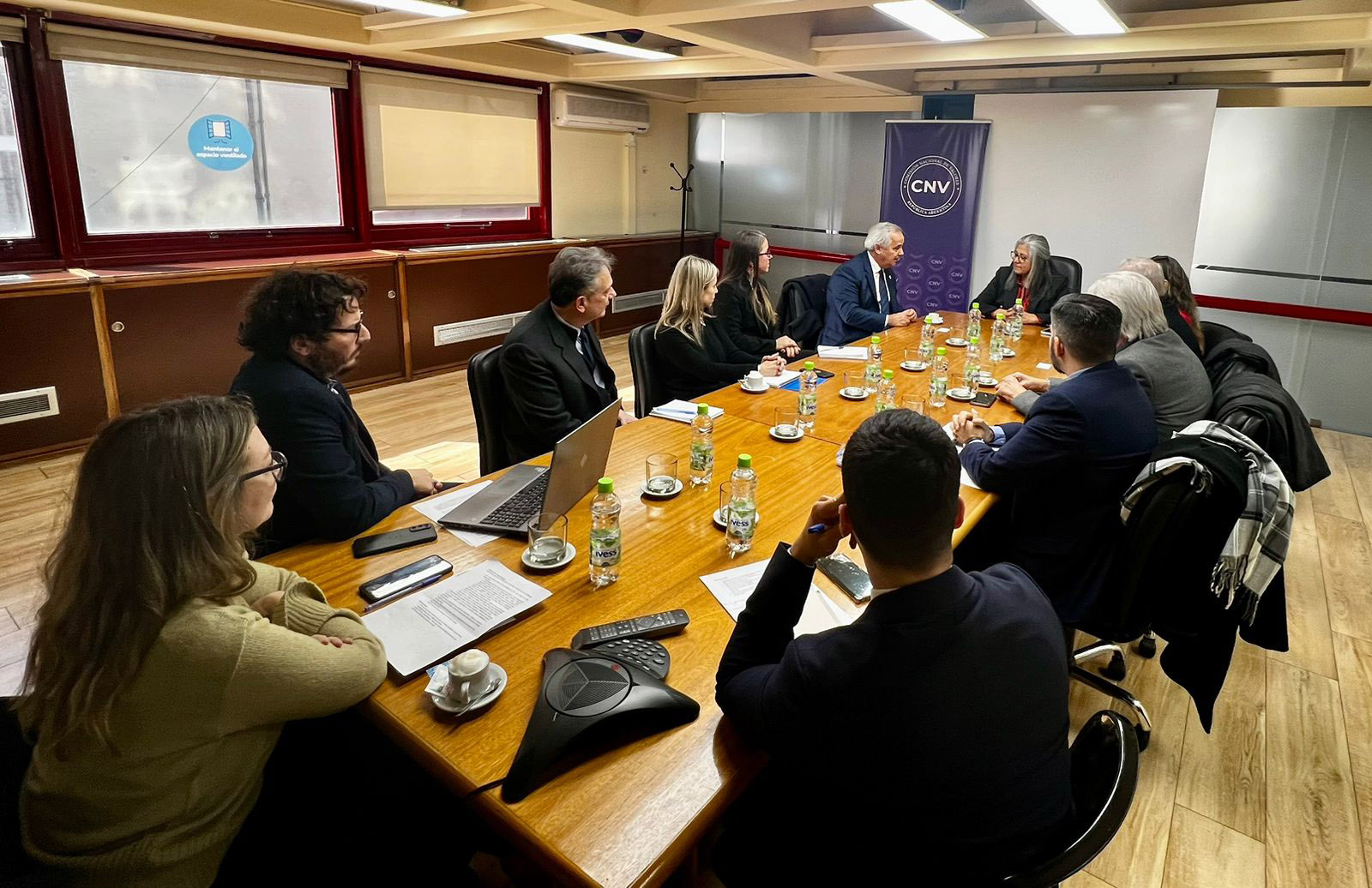 Reunión de la directora de CNV, Sonia Salvatierra, con las autoridades de FACPCE