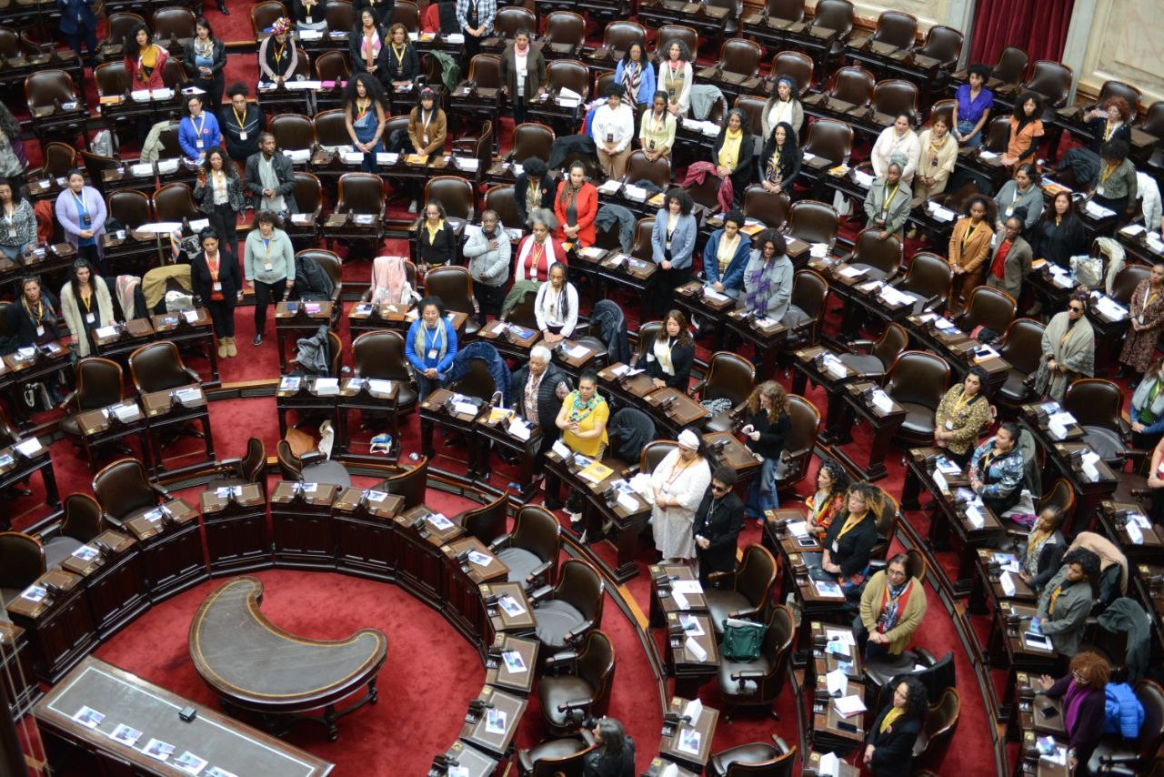 La primera Asamblea Nacional de Mujeres, Lesbianas, Bisexuales, Travestis, Trans y No Binaries Afrodescendientes de Argentina tuvo su apertura en el recinto de la Cámara de Diputados de la Nación