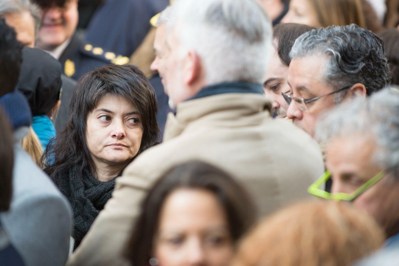 Greta Pena participó del homenaje a las 85 víctimas fatales.