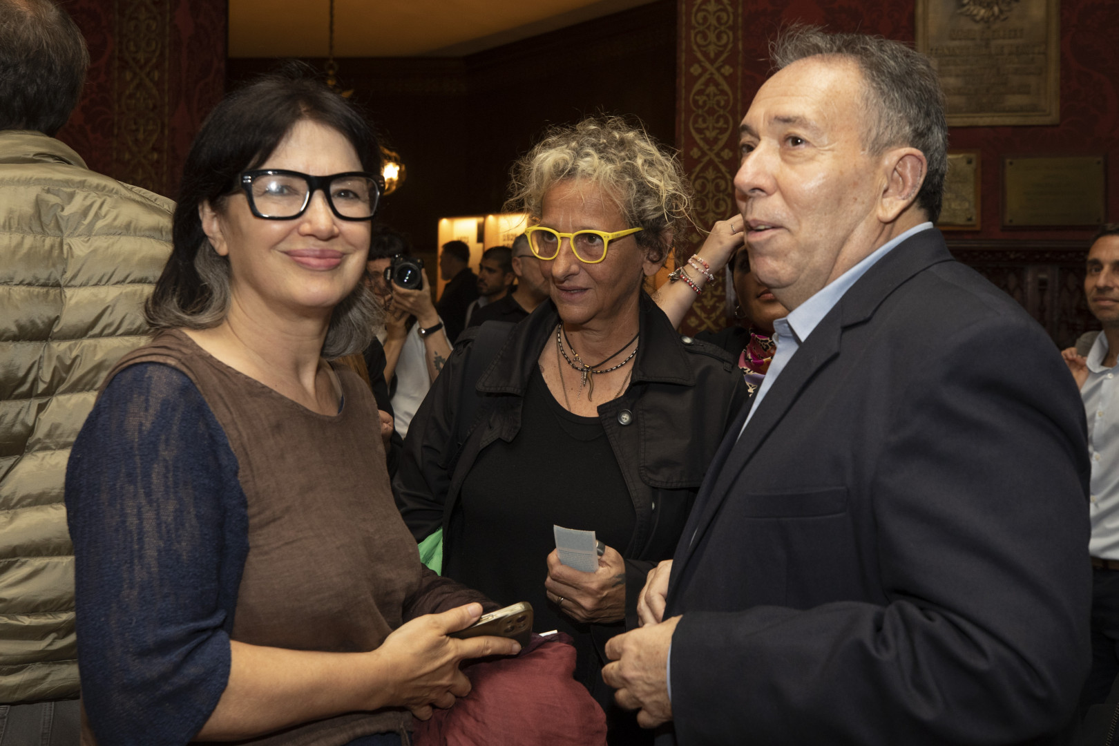 La directora del Palacio Libertad junto a la actriz Andrea Bonelli