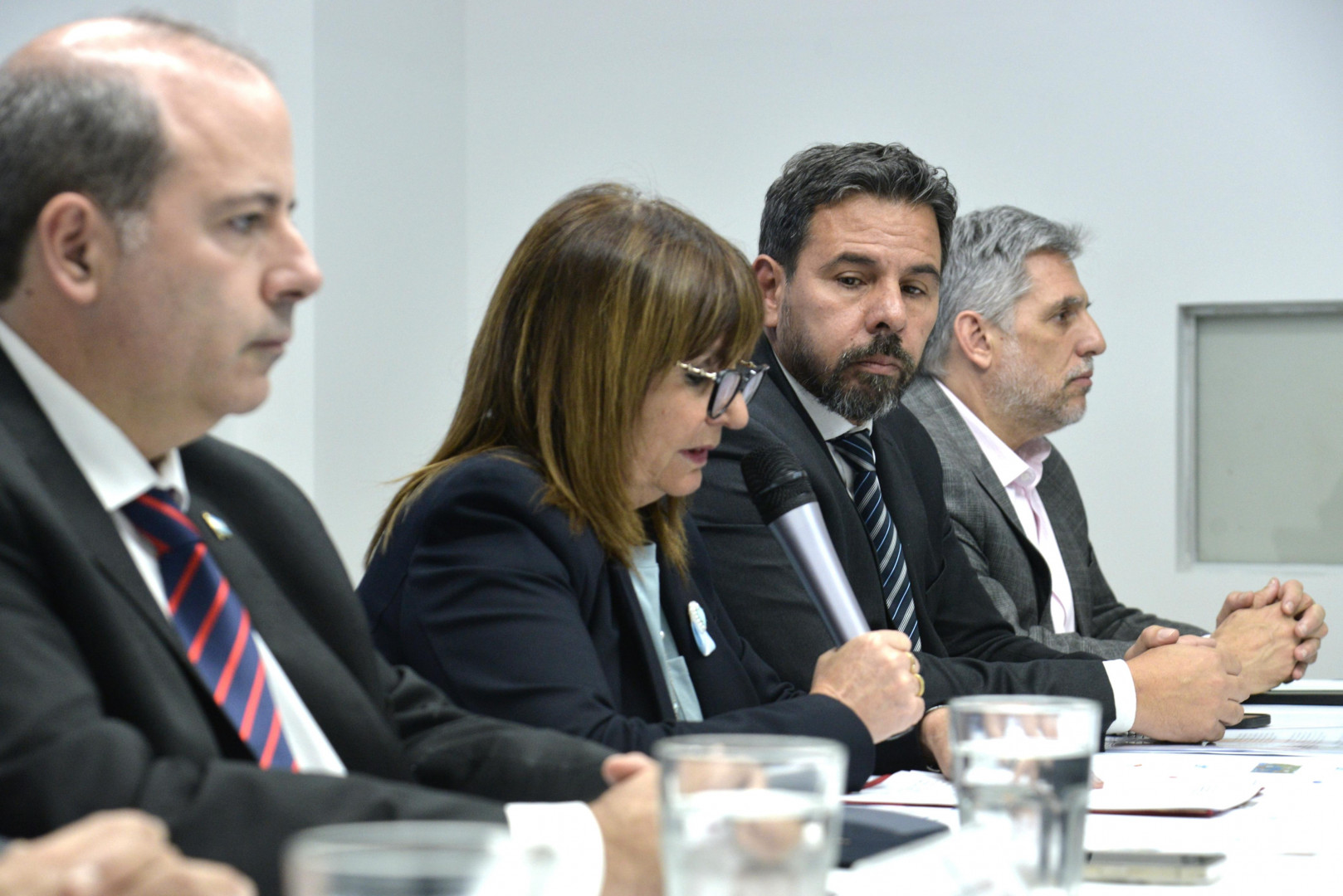 Conferencia de prensa en el Ministerio de Seguridad de la Nación