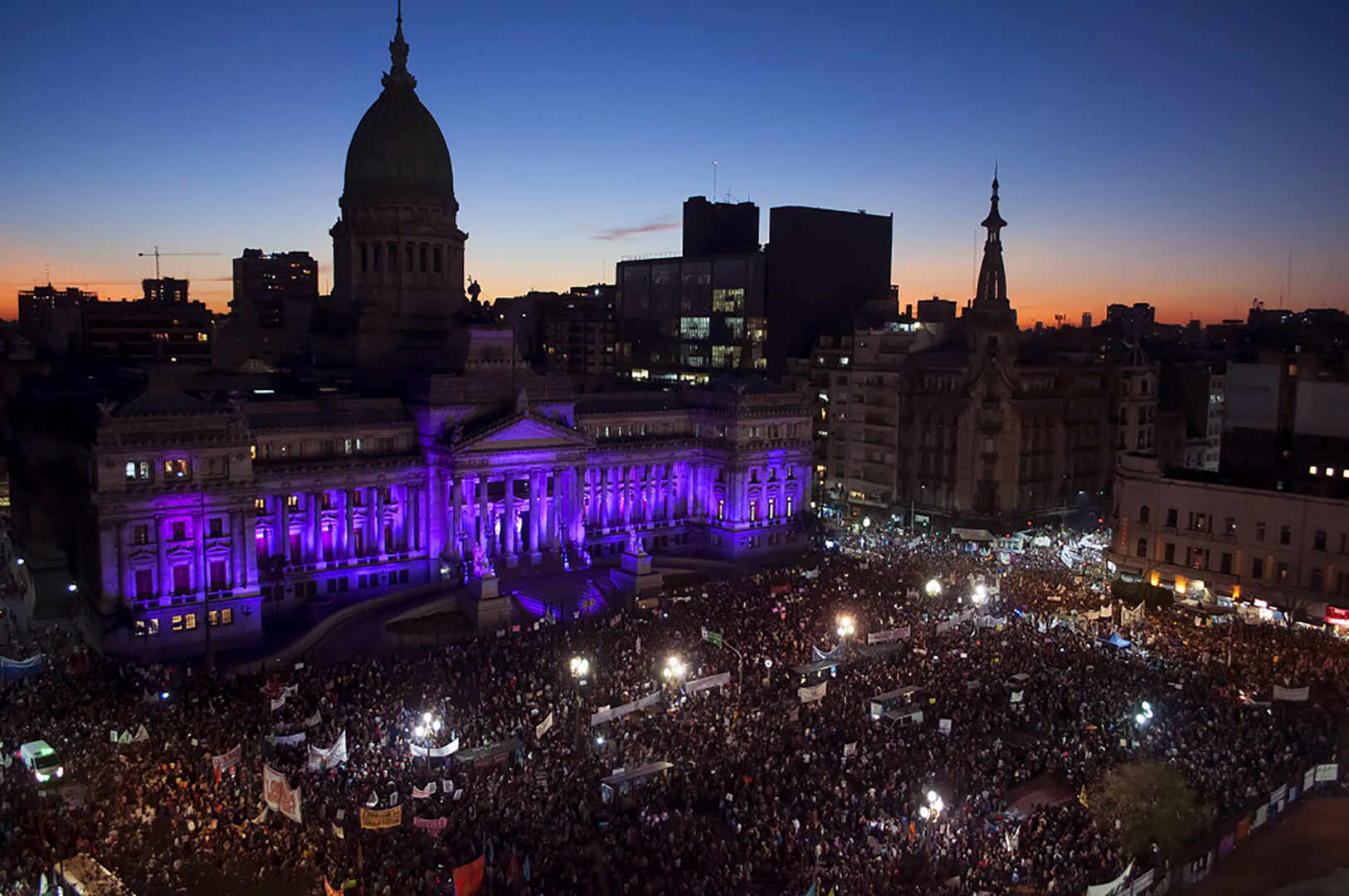 Paro 8M marcha Congreso Nacional 