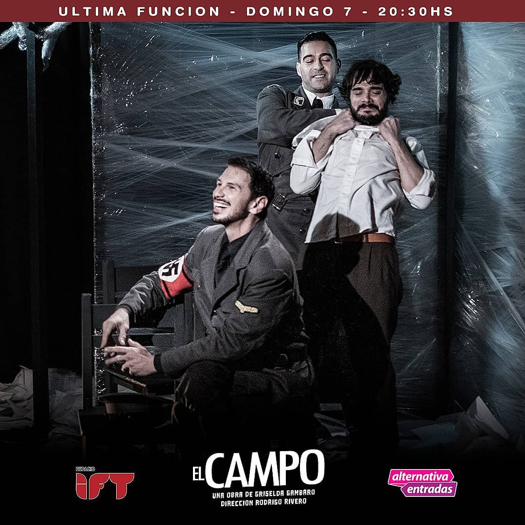 Afiche de obra El campo, con dirección de Rodrigo Rivero en el teatro IFT