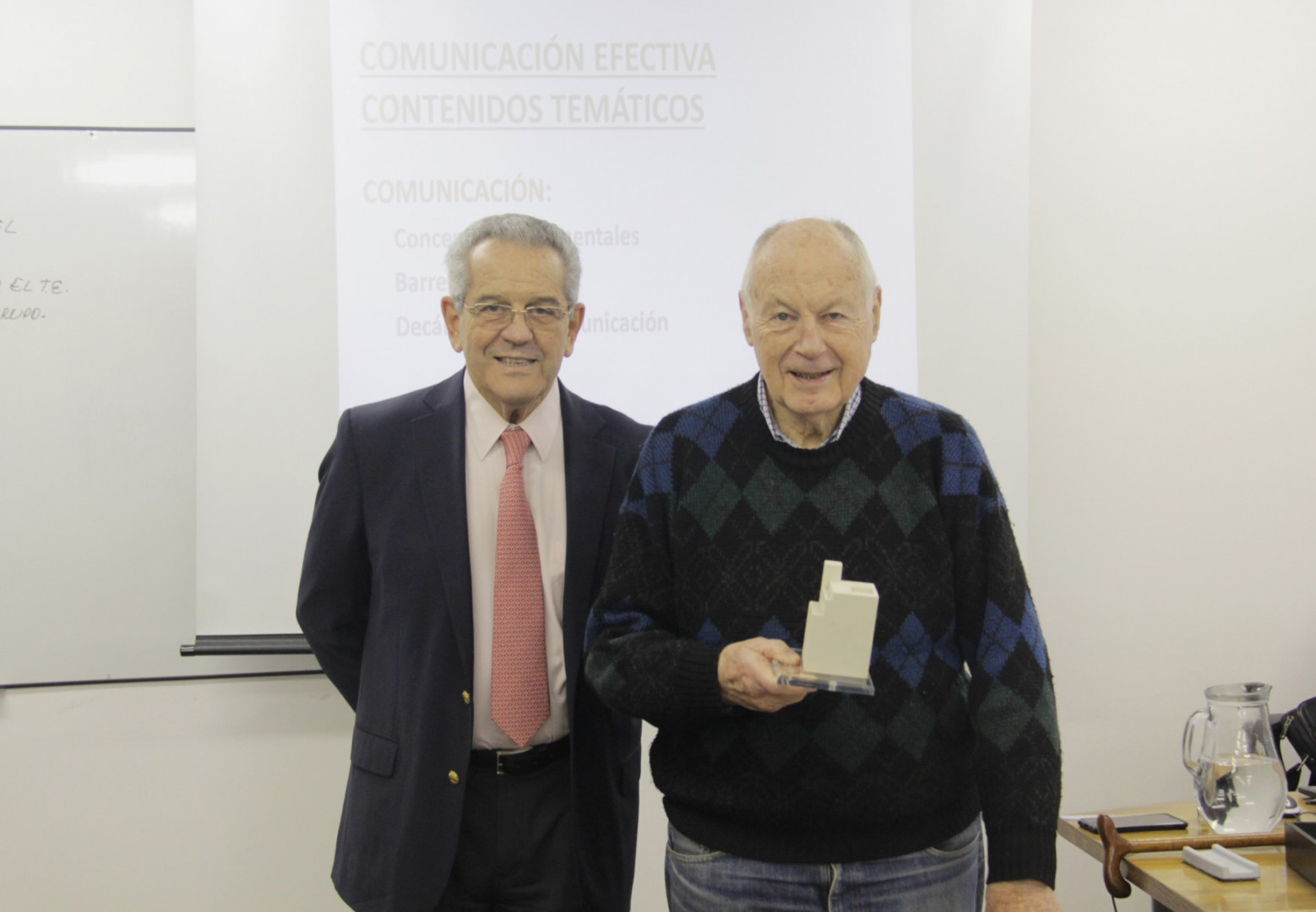 El Síndico General de la Nación, Miguel Blanco, junto al docente Santiago Lazzati