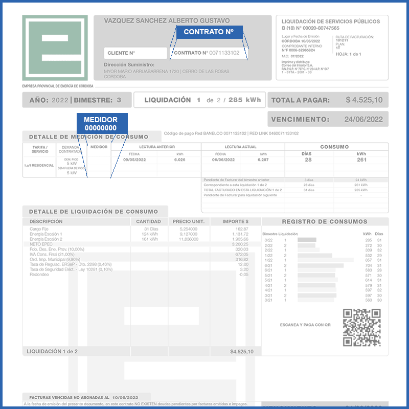 Factura EPEC