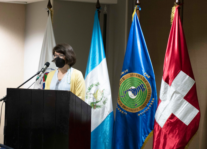 Fernanda García Ferreyra representando a la CONAE dictó el curso en la ciudad de Guatemala.