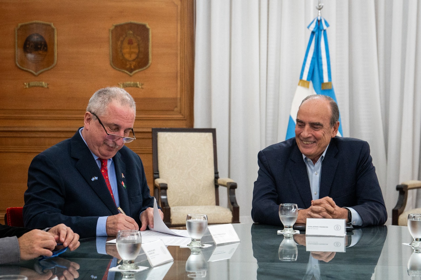 El Gobernador de Misiones, Hugo Passalacqua y  el Jefe de Gabinete el Dr. Guillermo Francos