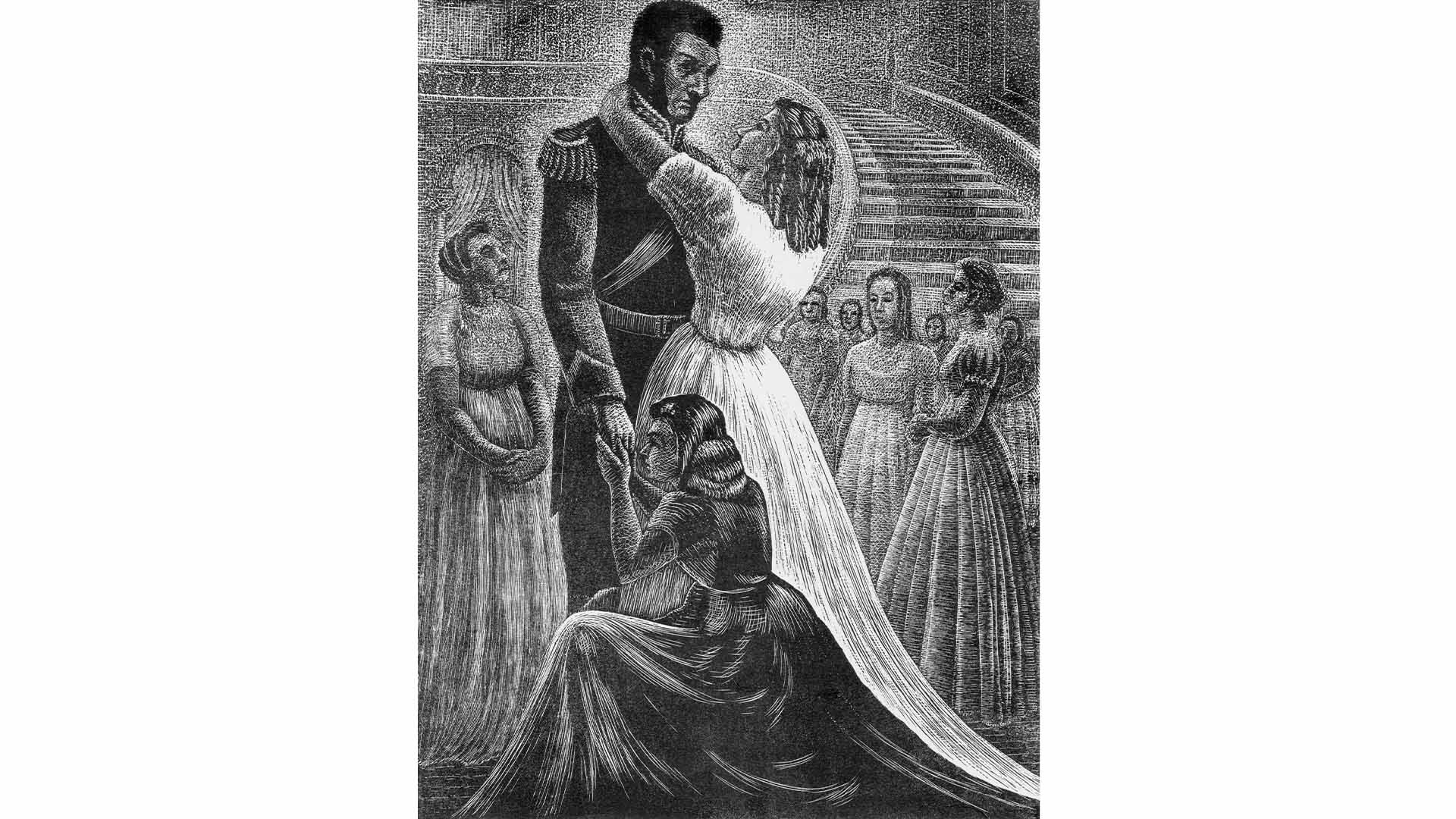 SAN MARTIN PROTECTOR DEL PERU. Proyectado por María Abageli Romera. Grabado por Herberto S. Hualpa Texto alternativo 1