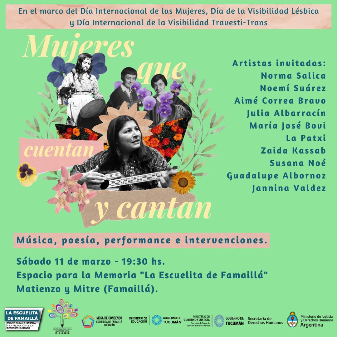 Flyer actividad Mujeres que cuentan y cantan