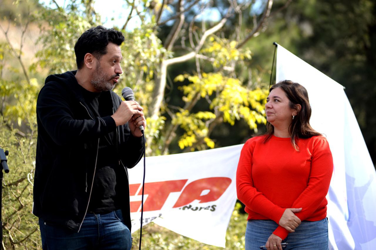 Agustín Di Toffino y Lorena Battistiol como oradores del acto de señalización