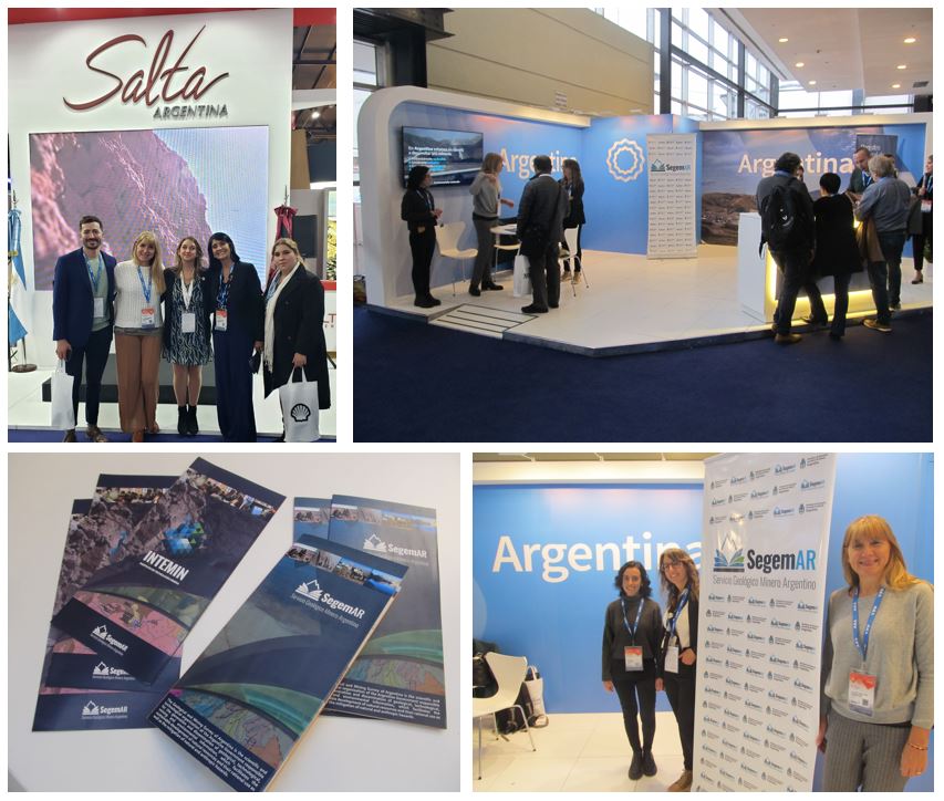 El Servicio Geológico Minero Argentino (SEGEMAR) tuvo su espacio en el stand institucional de la Secretaría de Minería de la Nación, dando continuidad al Programa de Comunicación y Difusión de las actividades del Instituto de Tecnología Minera (INTEMIN)