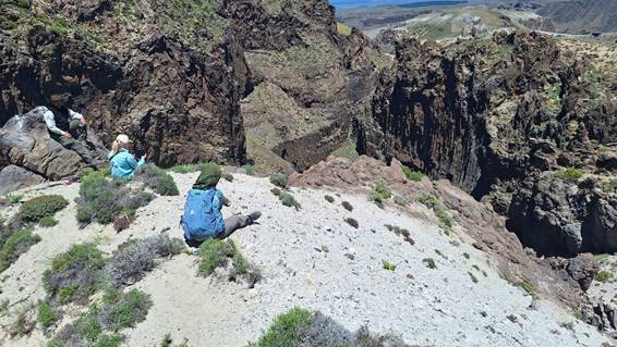 Depósitos de origen volcánicos en el valle Atreuco.