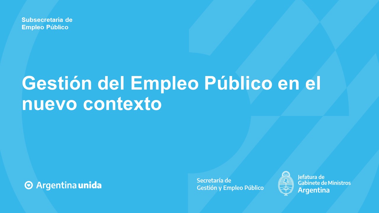 Gestión Del Empleo Público En Contexto De Post-crisis | Argentina.gob.ar