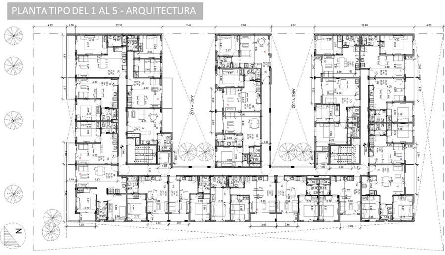 Planta de la 1 a la 5