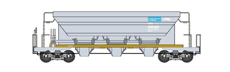 Están diseñados para el transporte de áridos ya que cuentan con abertura superior y bocas de descarga inferior. No tienen ningún tipo de tapa para facilitar la carga su diseño interior convexo permite que las descargas se realicen por gravedad.