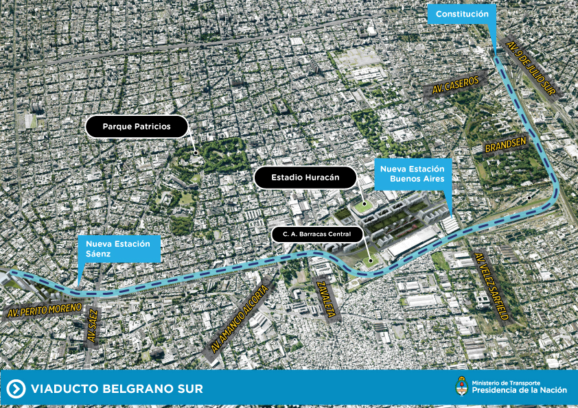 El Belgrano Sur llegará en viaducto hasta Constitución  Argentina.gob.ar