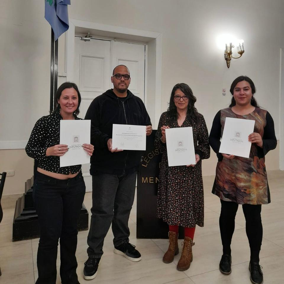 Consuelo Herrera, Federico Pita, Laura Chazarreta y Gabriela Marcucci.