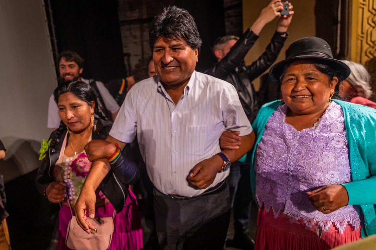 La comunidad boliviana homenajeó a Evo