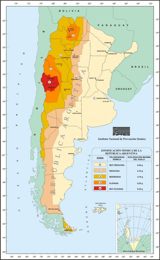 Mapa de Zonificación Sísmica